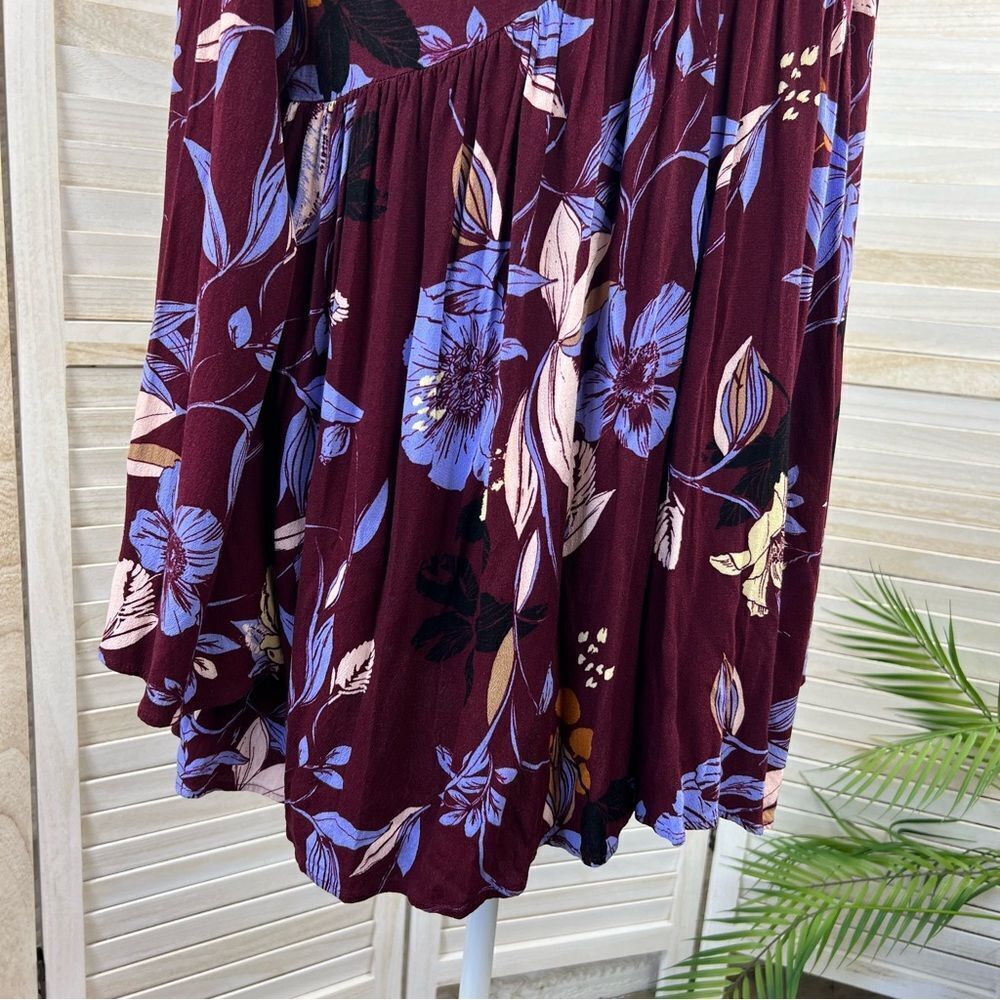 Free People Bella Bell Sleeve Boho Tunic Top Medium - Picture 4 of 12